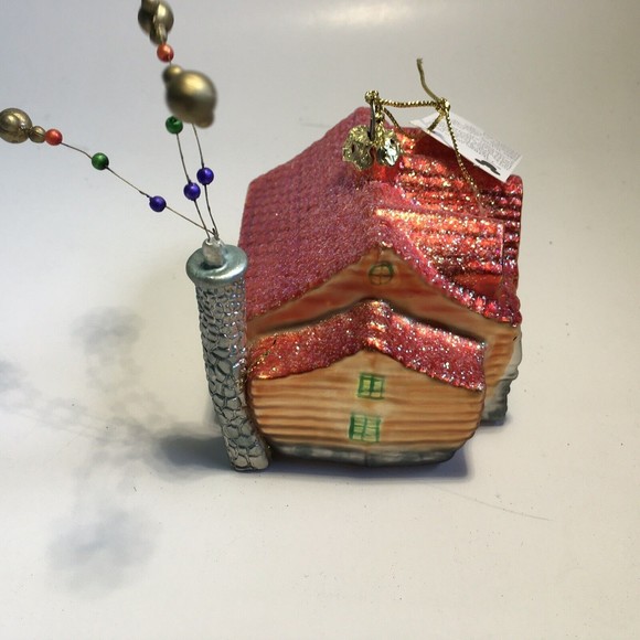 Disney Glass House Ornament With Balloons in Chimney - Picture 5 of 6